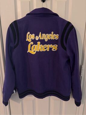 New Era Purple Los Angeles Lakers bomber  Jacket Collectible NBA